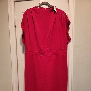 NWT Express XL Red Dolman Pencil Dress for Work/Play